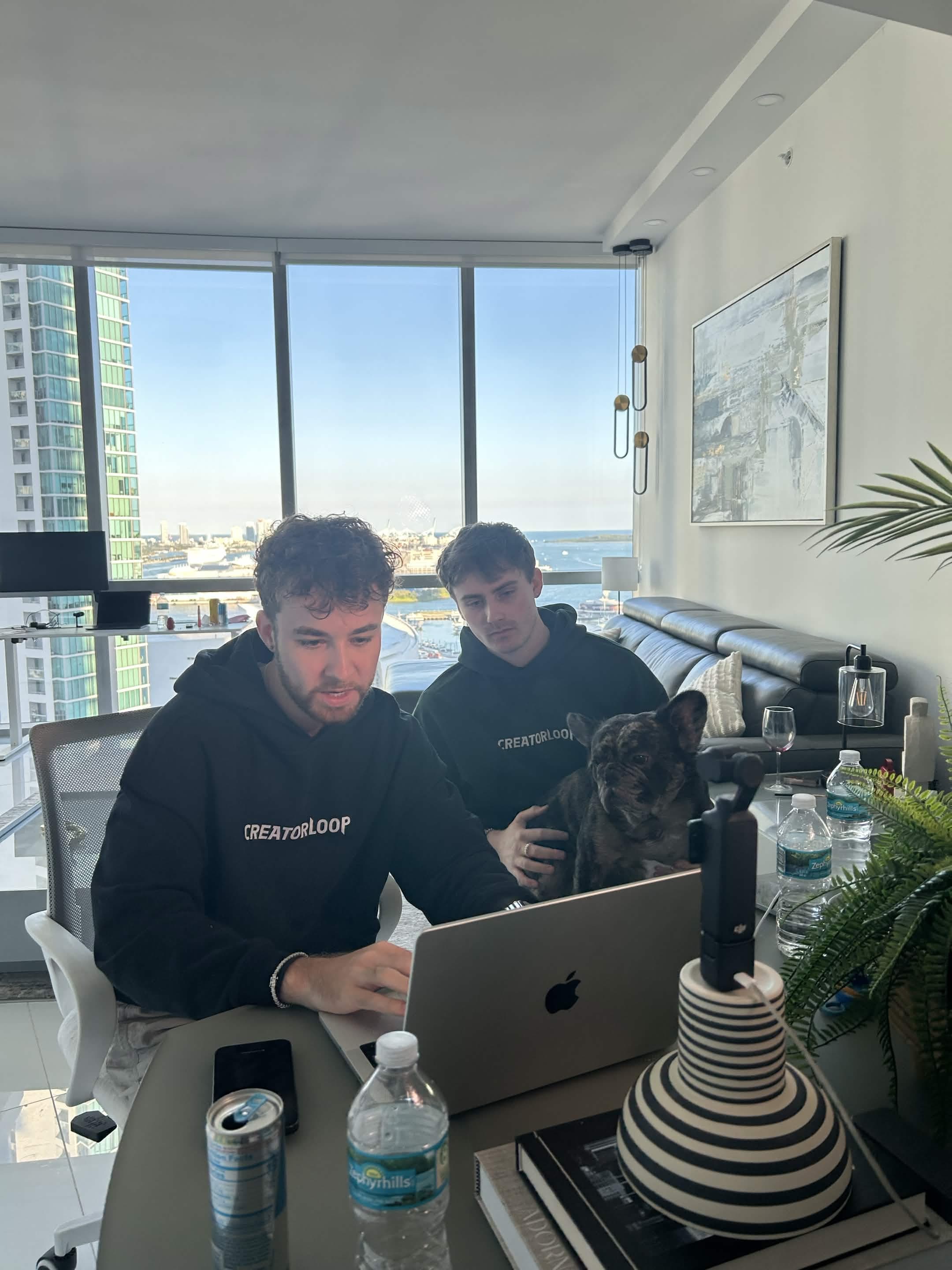 Logan and Ryan at the Creator Loop office